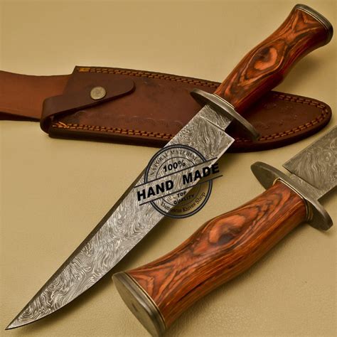 Damascus Bowie Knife Custom Handmade Damascus Steel Knife