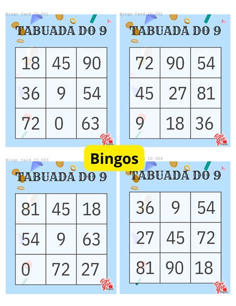 Bingo Da Tabuada Para Imprimir Pdf Redeneonatal Br