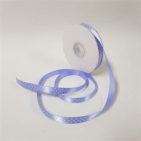 Satin Ribbon Small Dots 10mm Iris Desflora