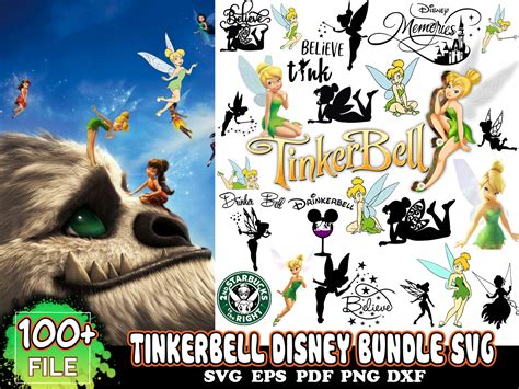 100 Tinkerbell Bundle Svg Disney Svg Tinkerbell Svg Inspire Uplift