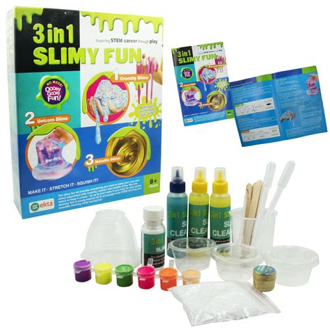 Buy Ekta 3 in 1 Slimy Fun make your own fantastic yucky slime Learn How to Make Your Favourite ...