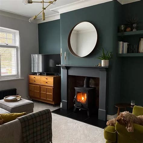 Living Room With Round Corners Painted Farrow And Ball Inchyra Blue