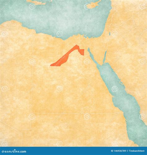 Map Of Egypt - Giza Governorate Royalty-Free Stock Photography
