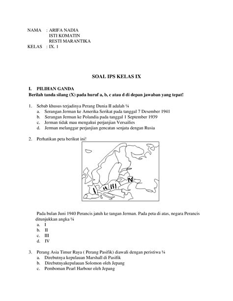 Docx Soal Ips Kelas Ix Dokumen Tips