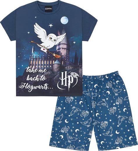 Harry Potter Damen Schlafanzug Hedwig Take Me Back To Hogwarts Kurzes