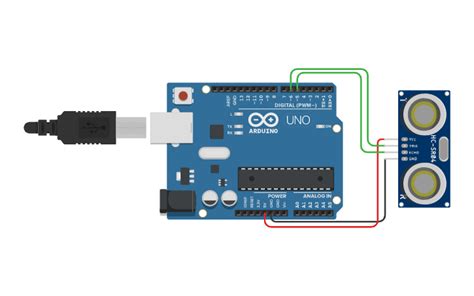 Circuit Design Sensor De Distancia Tinkercad