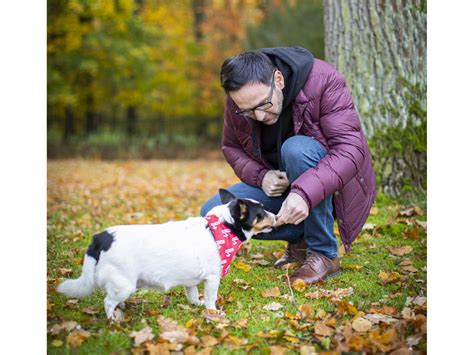 Daniel Obajtek na spacerze z Bąbelką Nie kupuj adoptuj Super