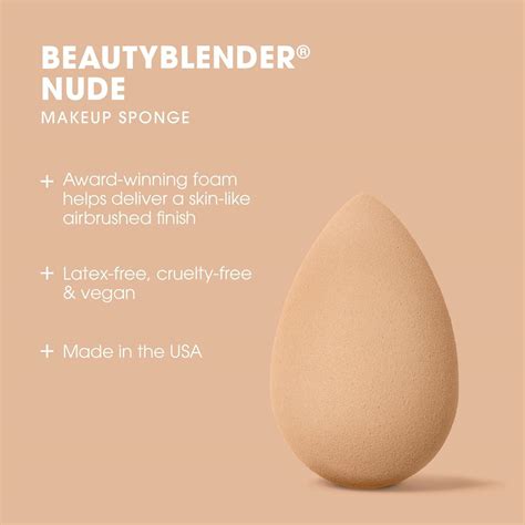 Beautyblender Nude Makeup Applicator Sponge Ideal For Flawless Makeup Application Buy Now