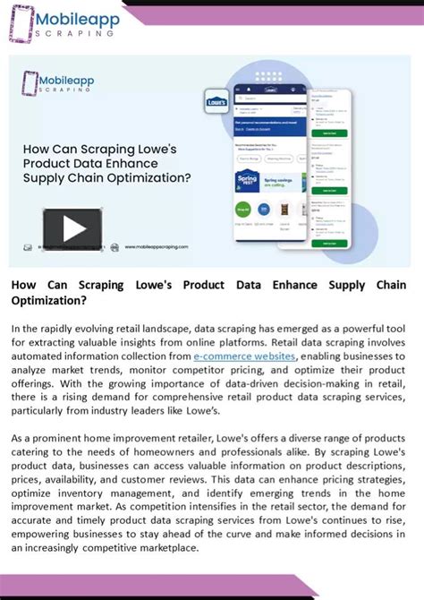 Ppt How Can Scraping Lowes Product Data Enhance Supply Chain