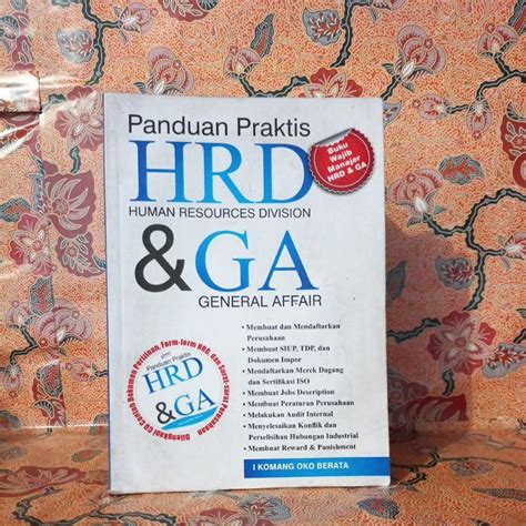 Jual Buku Pengembangan Diri Panduan Praktis HRD GA Buku Wajib