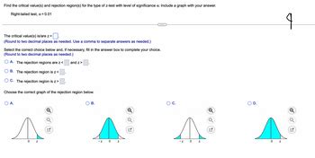 Answered Find The Critical Value S And Rejection Region S For The