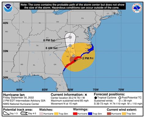 Hurricane Ian Path Update Ian Makes Landfall In South Carolina With 85