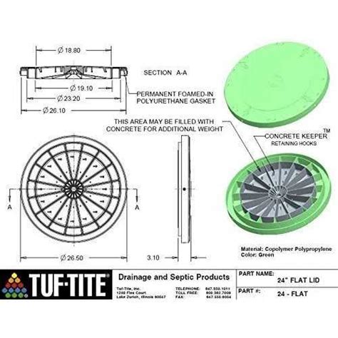 Tuf Tite Heavy Duty Flat Riser Lid For Tuf Tite Risers Or Corrugated