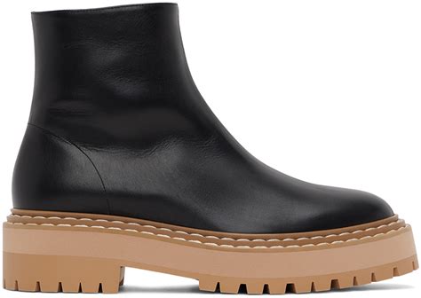 Proenza Schouler Black Lug Sole Platform Boots Ssense Canada