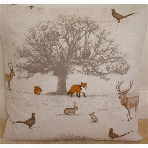 Foxes Accent Pillow Cover 14x14 Autumn Tree Wildlife Deer Stag Etsy