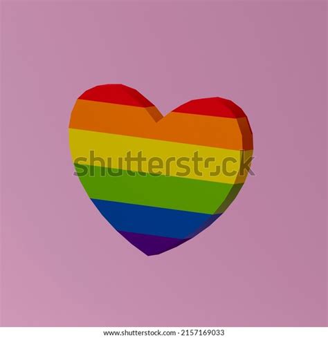 Rainbow Heart Pride Month Lgbt 3d Stock Illustration 2157169033