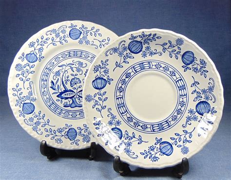 Enoch Wedgwood Tunstall Blue Heritage Pattern Bread Plate And Etsy