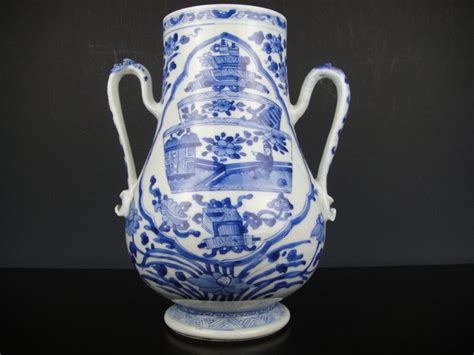 Vase Bleu Et Blanc Porcelaine Fleurs Chine Me Catawiki