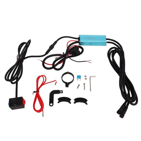 12v Motorcycle Light Bar Wiring Harness Left Right Flashing Spotlight