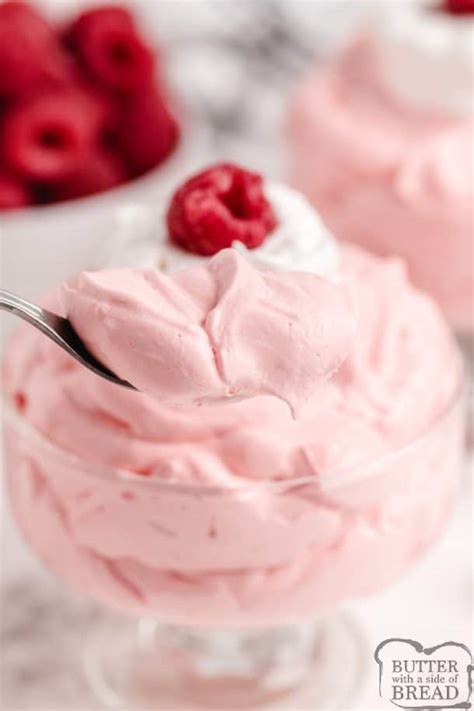 Creamy Raspberry Jello Butter With A Side Of Bread