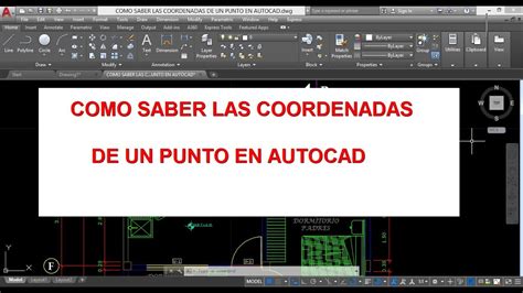 Como Saber Las Coordenadas De Un Punto En Autocad Youtube