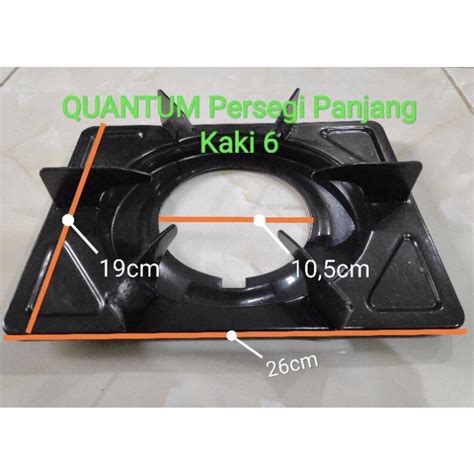 Jual Tatakan Dudukan Kompor Gas Quantum Persegi Panjang 6 Kaki Shopee