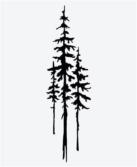 Tree Silhouette Svg Pine Tree Svg Pine Tree Silhouette Evergreen Tree