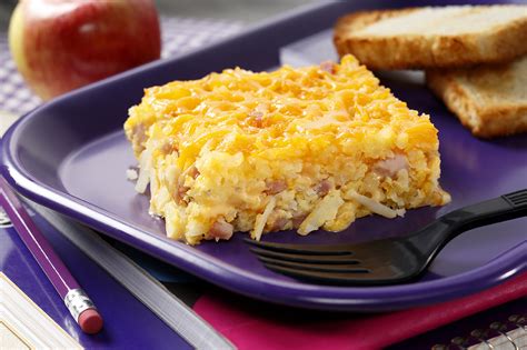 Ham Egg And Cheese Hash Brown Casserole Idahoan Foodservice Recipe