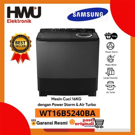 Jual Samsung Mesin Cuci Tabung Kg Twin Tub Air Turbo Spin