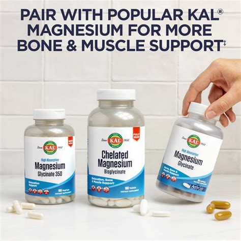 Kal Calcium Citrate Chewable 500mg W Magnesium And Vitamin D 3 For Bo Nz