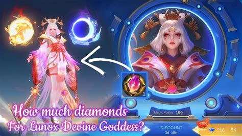 How Much Diamonds For Lunox Devine Goddess Lunox Legend Skin Youtube