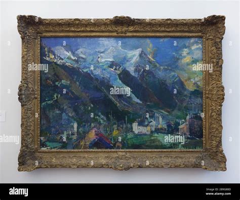 Peinture Vue Du Mont Blanc De Chamonix Par Le Peintre Expressionniste