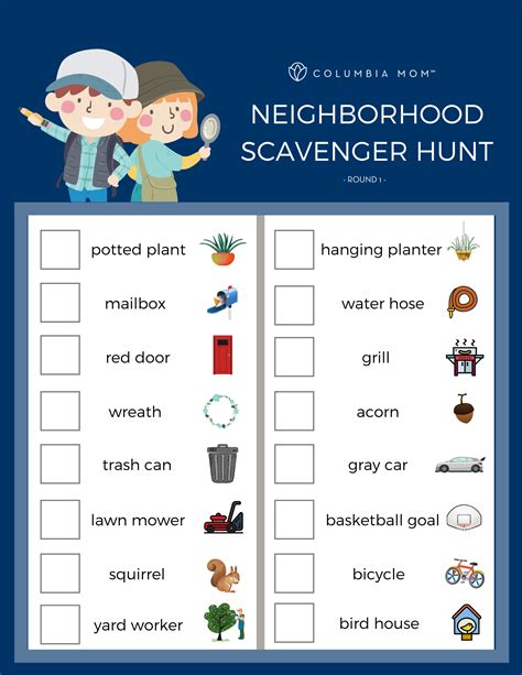 Free Scavenger Hunt Printables