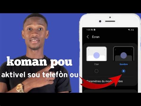 koman pou aktive mode sombre sou telefòn ou YouTube