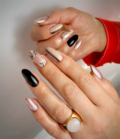 The Modern Basics 35 Black And Nude Nail Designs Nail Designs Daily