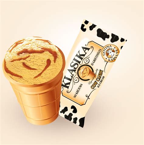 Klasika caramel cream ice cream in wafer cup | Caramel creams, Ice ...