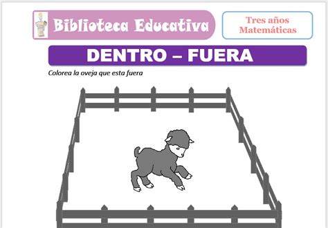 Dentro fuera para Nivel inicial de tres años Biblioteca Educativa