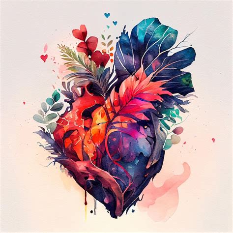 Premium Photo Pretty Aesthetic Heart Illustration With Isolated