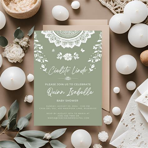 Cielito Lindo Baby Shower Invitation Mexican Baby Shower Cielito