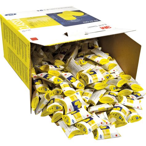 3m Ear Classic Disposable Ear Plugs Uncorded Not Detectable Barrel 28db Yellow Foam Pk 1