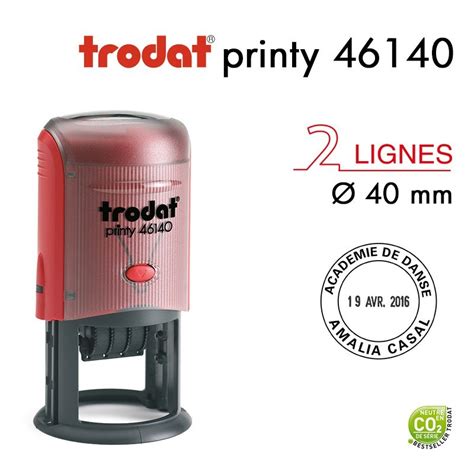 Tampon Dateur Trodat Printy Rond Lignes D Mm Imprimerie Moderne