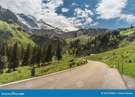 Klausen Pass Mountain Road Connecting Cantons Uri And Glarus In The