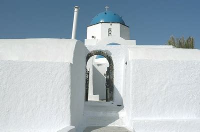 Poszewka na poduszkę Kościół w Oia na wyspie Santorini w Grecji