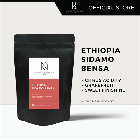 Ethiopia Sidamo Bensa Roasted Coffee Bean Arabica Latte Biji Kopi