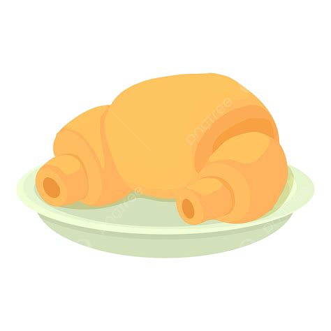 Icono De Croissant Estilo De Dibujos Animados Png Croissant Icono