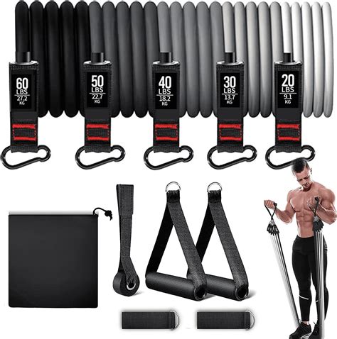 200lbs Resistance Bands Set, Fitness/Workout Bands, Home Strength ...