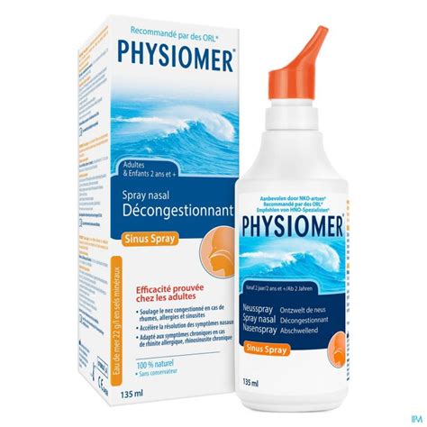 Physiomer Sinus Spray Nasal Ml Nez Gorge Pharmacodel Votre