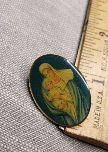 Vintage Pin Mary And Jesus Christian A10 Ebay