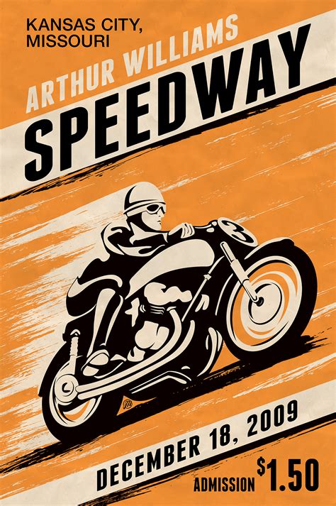 Retro-Modern Motorcycle Racing Poster :: Behance