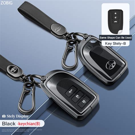 Zobig Aluminium Alloy Key Fob Cover For Toyota Car Key Case Shell With